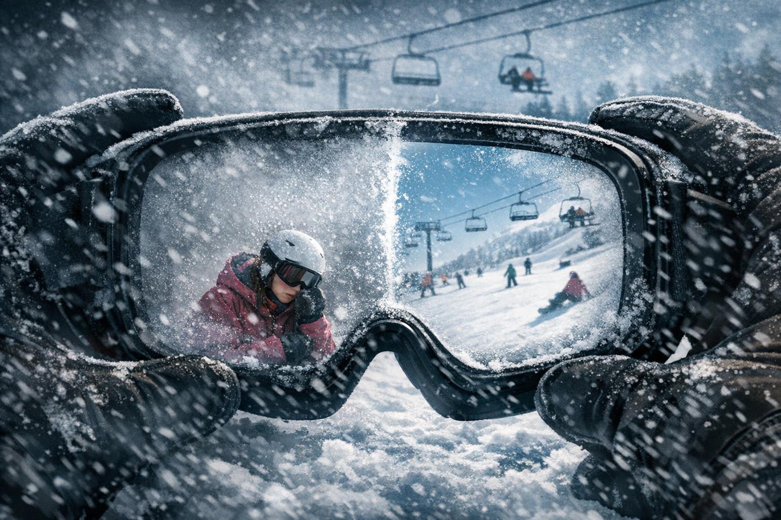 The Beginner Problem With Foggy Snowboard Goggles Foggy snowboard goggles creating visibility stress for a beginner rider