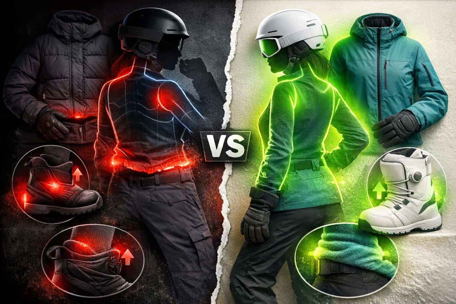 Women’s Snowboard Gear Fit Check Women’s snowboard boot and outerwear fit issues shown with pressure points and comfort zones